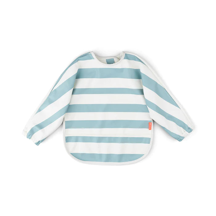 Babete com bolso e mangas - Stripes Blue