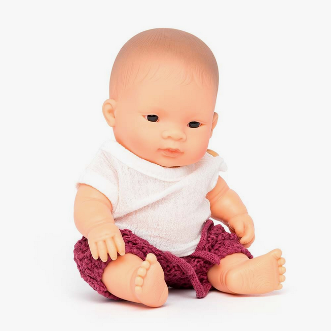 Boneco bebé asiático 21 cm (vestido)