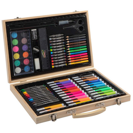 Mala de pinturas em madeira