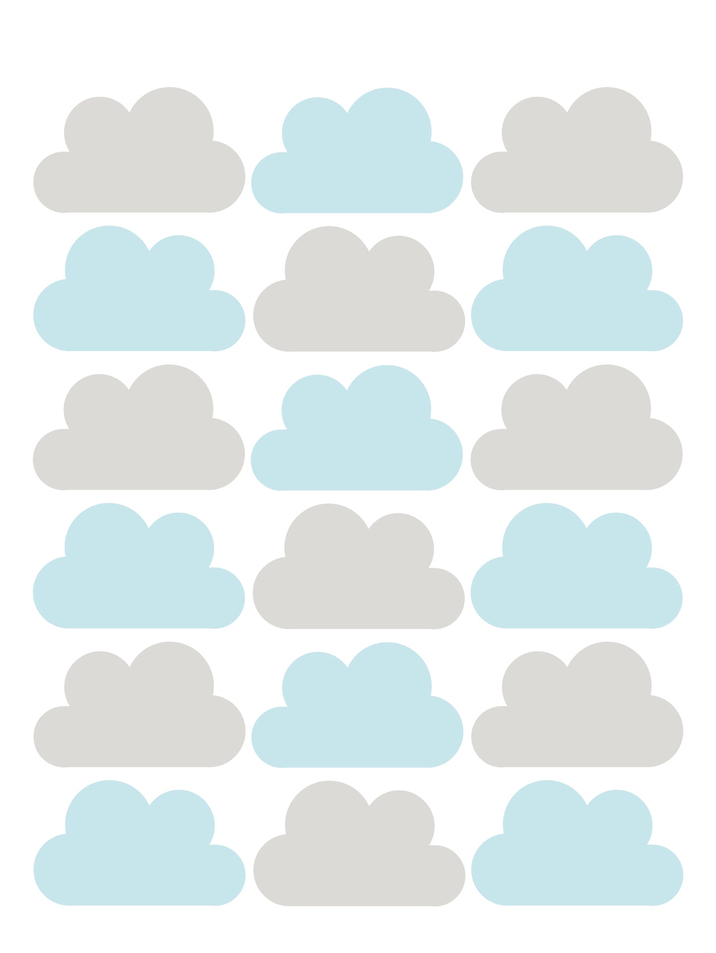 Wallstickers Nuvens cinza e azul