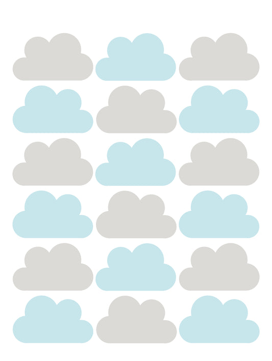 Wallstickers Nuvens cinza e azul