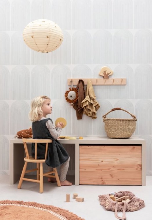 Papel de Parede - Arco-Íris Azul