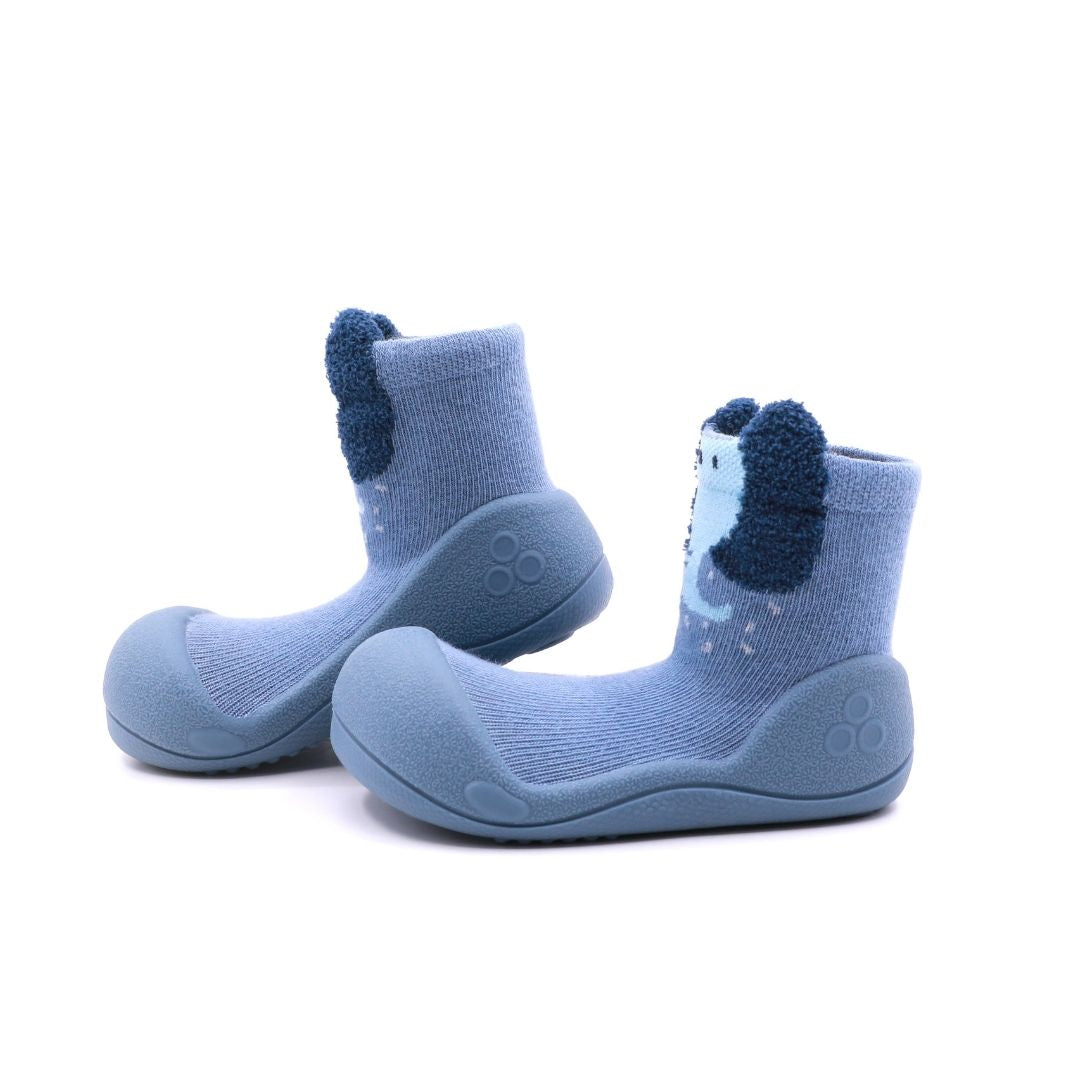 Sapatos de tricot de algodão para bebé - Elefante