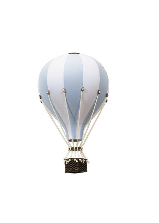 Balão de ar decorativo - branco e azul celeste, tamanho M