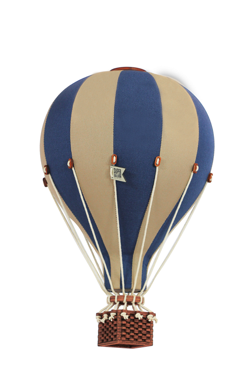 Balão de ar decorativo S - Cru e azul navy
