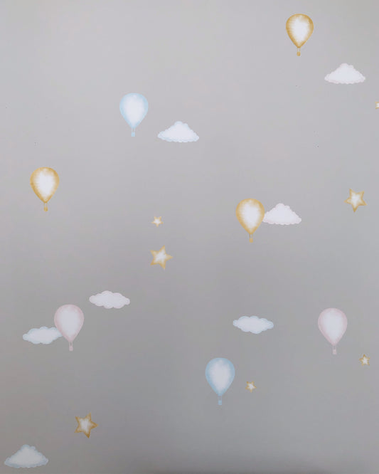 Wallstickers Balões de ar cinza - coleção grafite