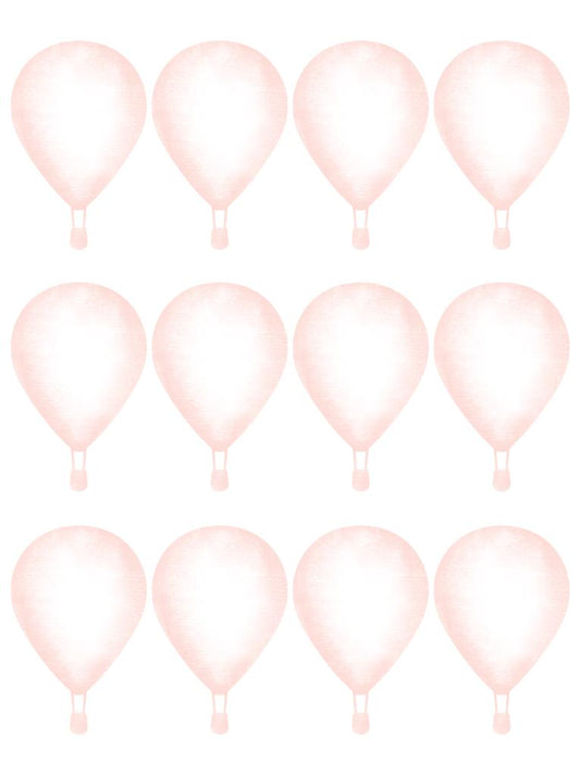 Vinilos decorativos de globos aerostáticos rosas - colección graffiti