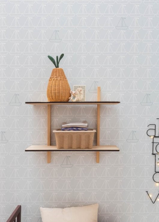 Papel de Parede - Barcos Azul Ganga