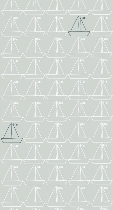 Papel de Parede - Barcos Azul Ganga