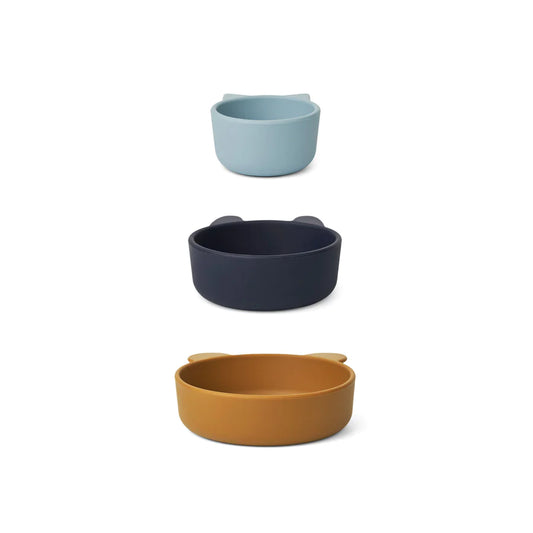Juego de 3 cuencos Eddie - Mezcla azul marino