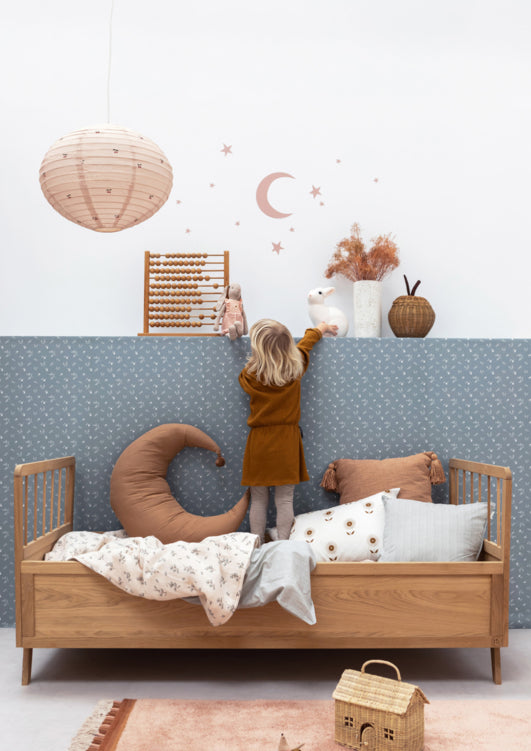 Papel de Parede - Mar de Flores Azul