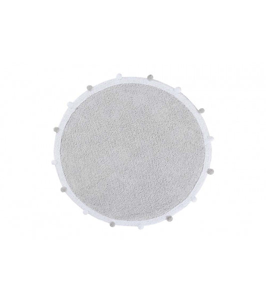 Tapete Cinzento pompons