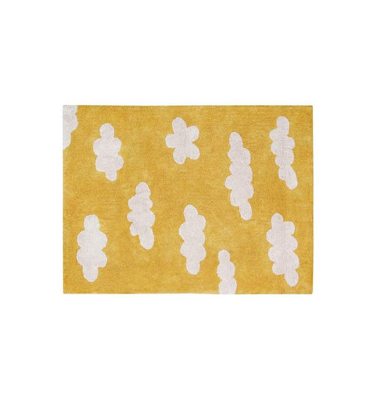 Tapete de mostarda de nuvens