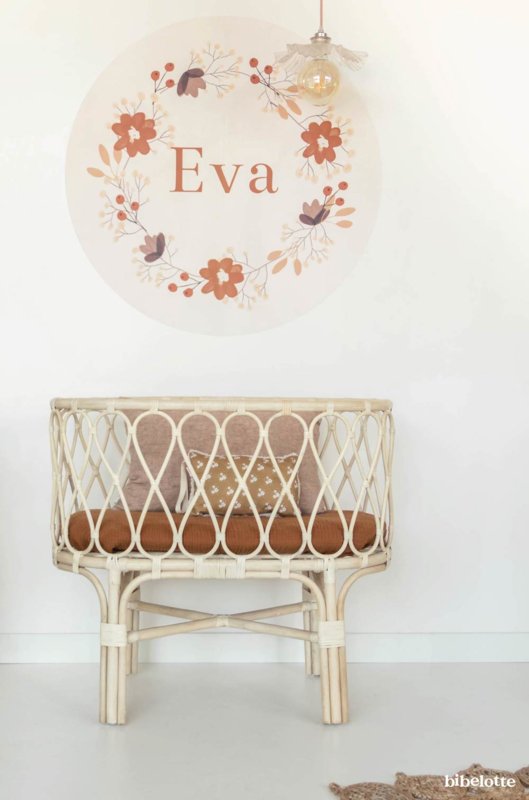 Papel de Parede - Coroa de Flores Personalizável