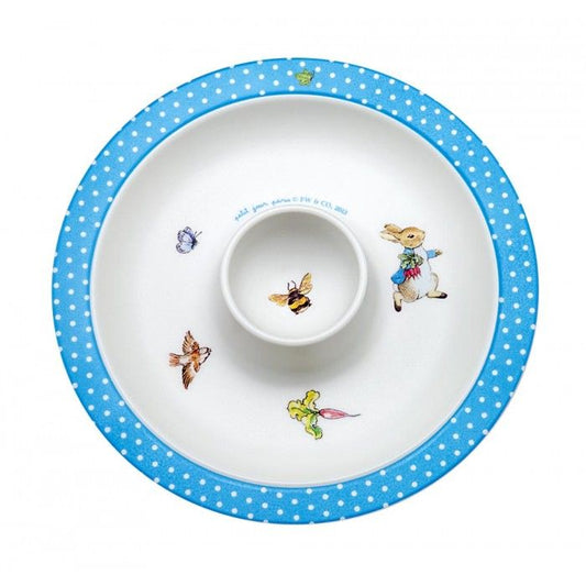 Plato tipo huevera Peter Rabbit - Azul