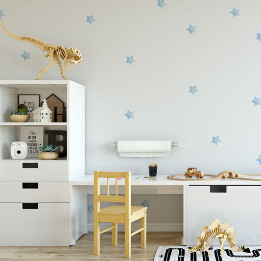 Wallstickers com estrelas aguareladas - azul