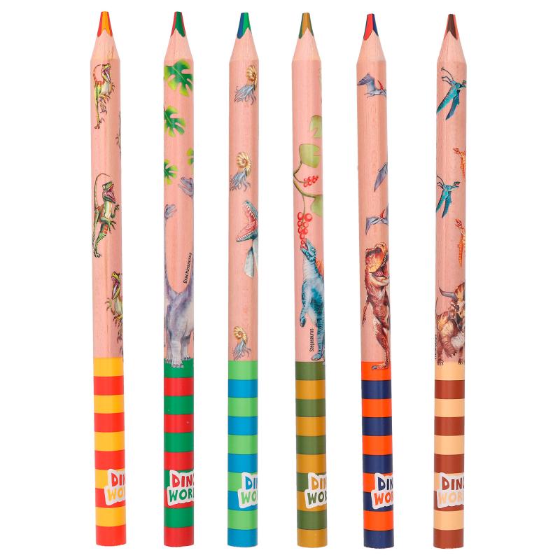 Lápis multicoloridos - Dino World