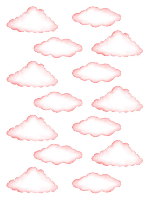 Wallstickers rosa nuvens - coleção de grafite