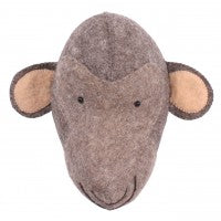 Cabeça de feltro de macaco