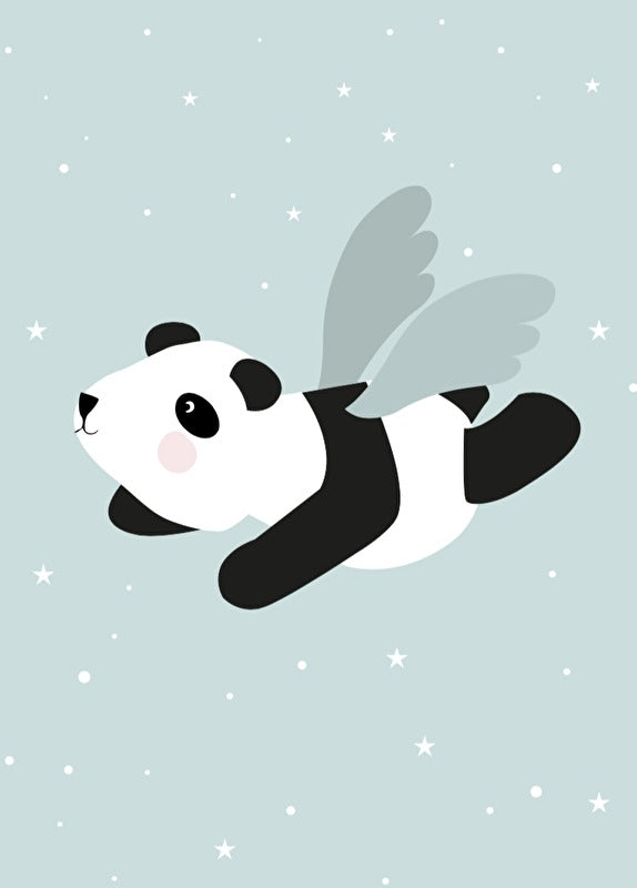 Poster A3 panda voador