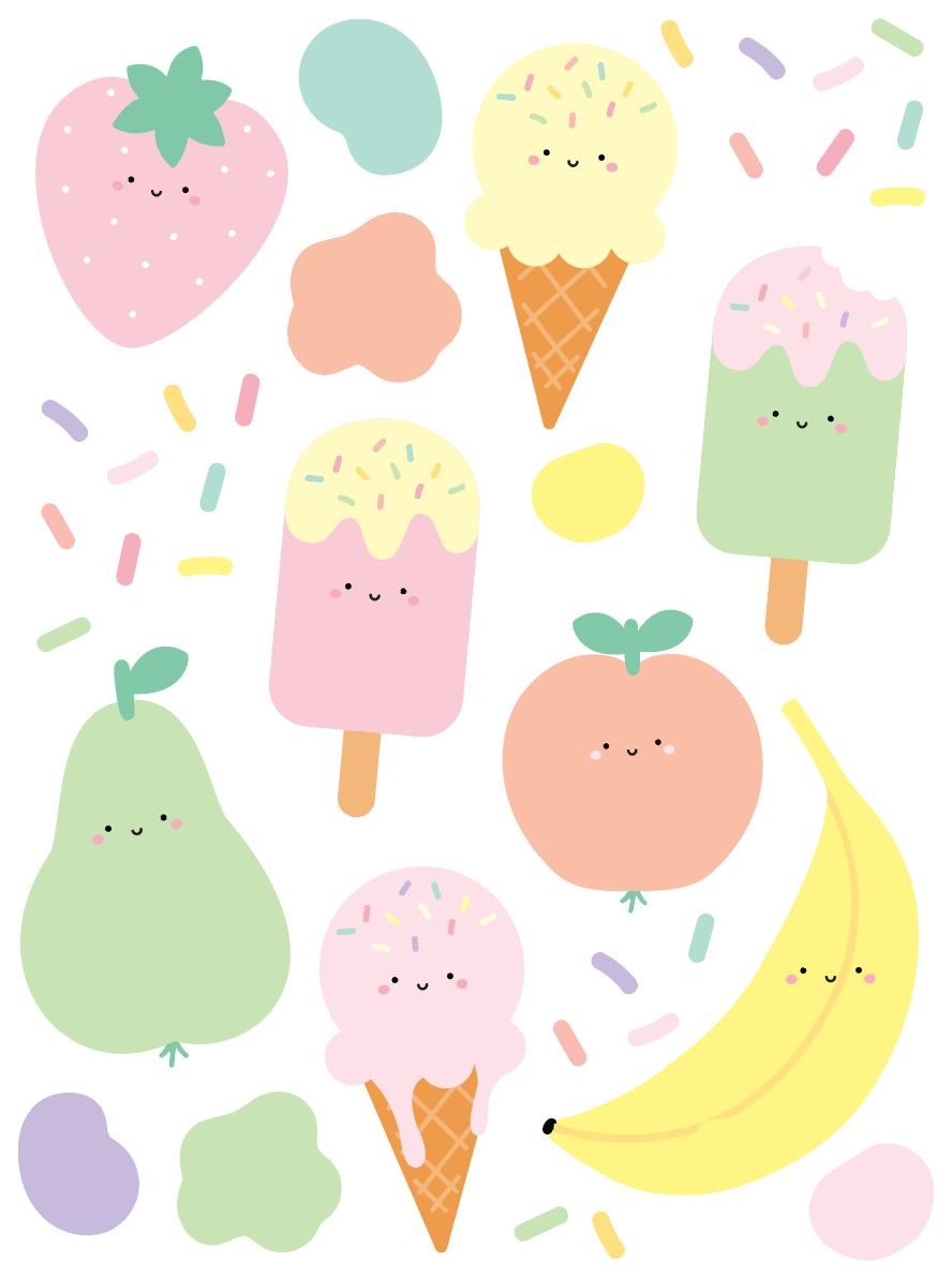 Wallstickers Frutas e gelados