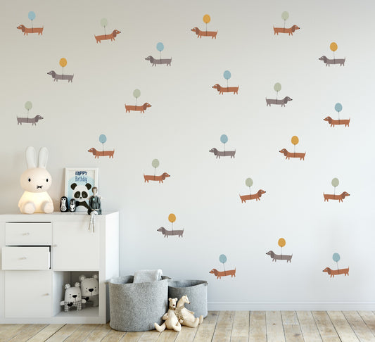Wallstickers party dogs