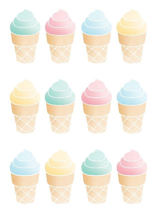 Wallstickers - gelados aguarela