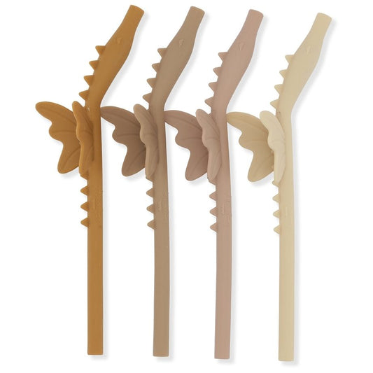 Pack de 4 pajitas de silicona - Unicorn Earth Mix