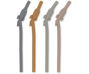 Paquete de 4 pajitas de silicona -Rocket Quarry Blue Mix