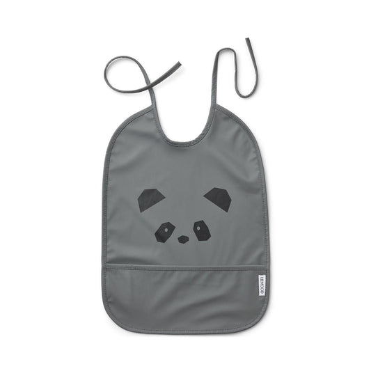 Pack de 2 baberos Lai - Panda Gris Piedra