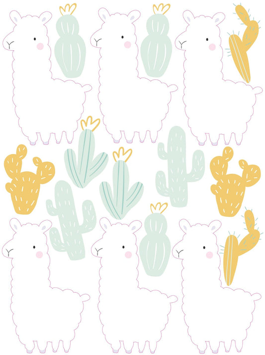 Wallstickers Lamas e cactos