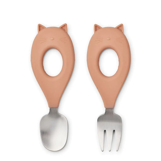 Stanley baby cutlery set Cat - Tuscany rose