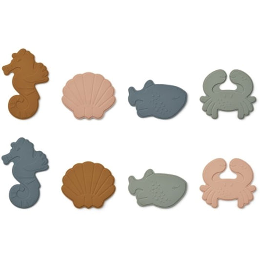 Paola mini bath math 8pack - sea creature mustard multi mix