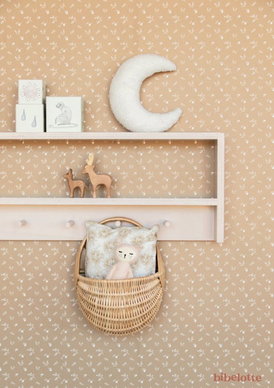 Papel de Parede Mar de Flores - Castanho Mostarda