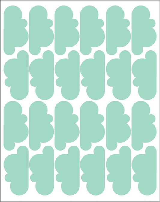 Vinilos decorativos, Nubes, Menta