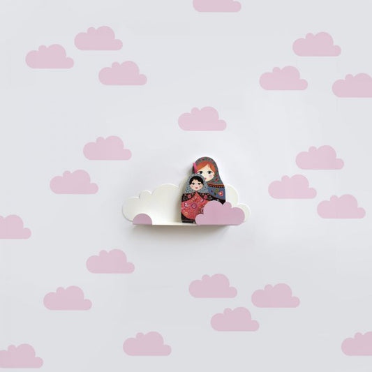 Wallstickers Nuvens Rosa