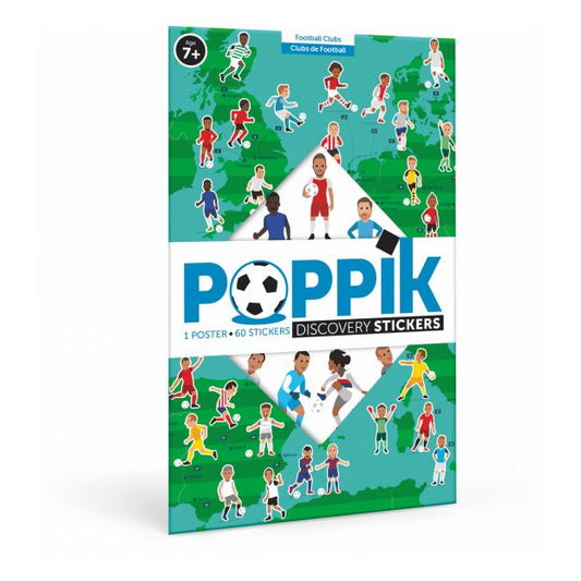 Poppik poster + autocolantes - Futebol