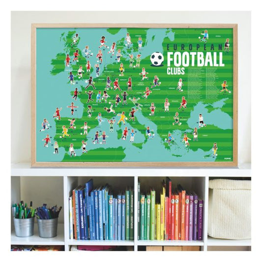 Poppik poster + autocolantes - Futebol