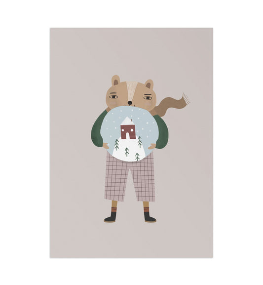 Snow Globe Art Print A3