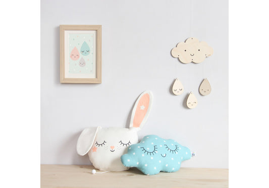 Almohada de nube de estrella azul