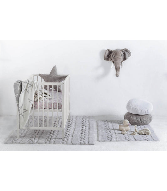 Tapete de tranças cinza