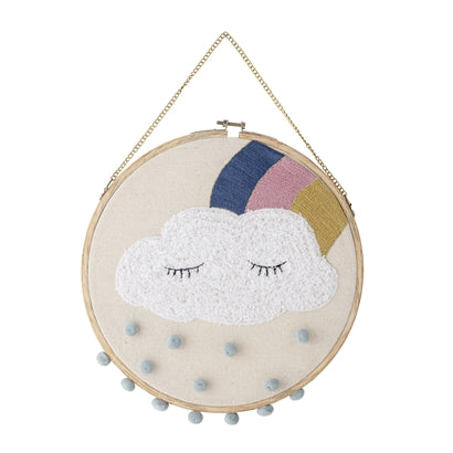 Decoração de parede, multicolor, algodão - nuvem