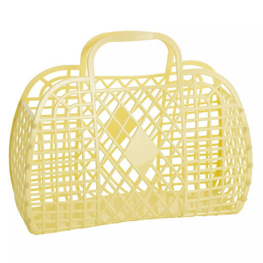 Cesta retro grande - Amarillo